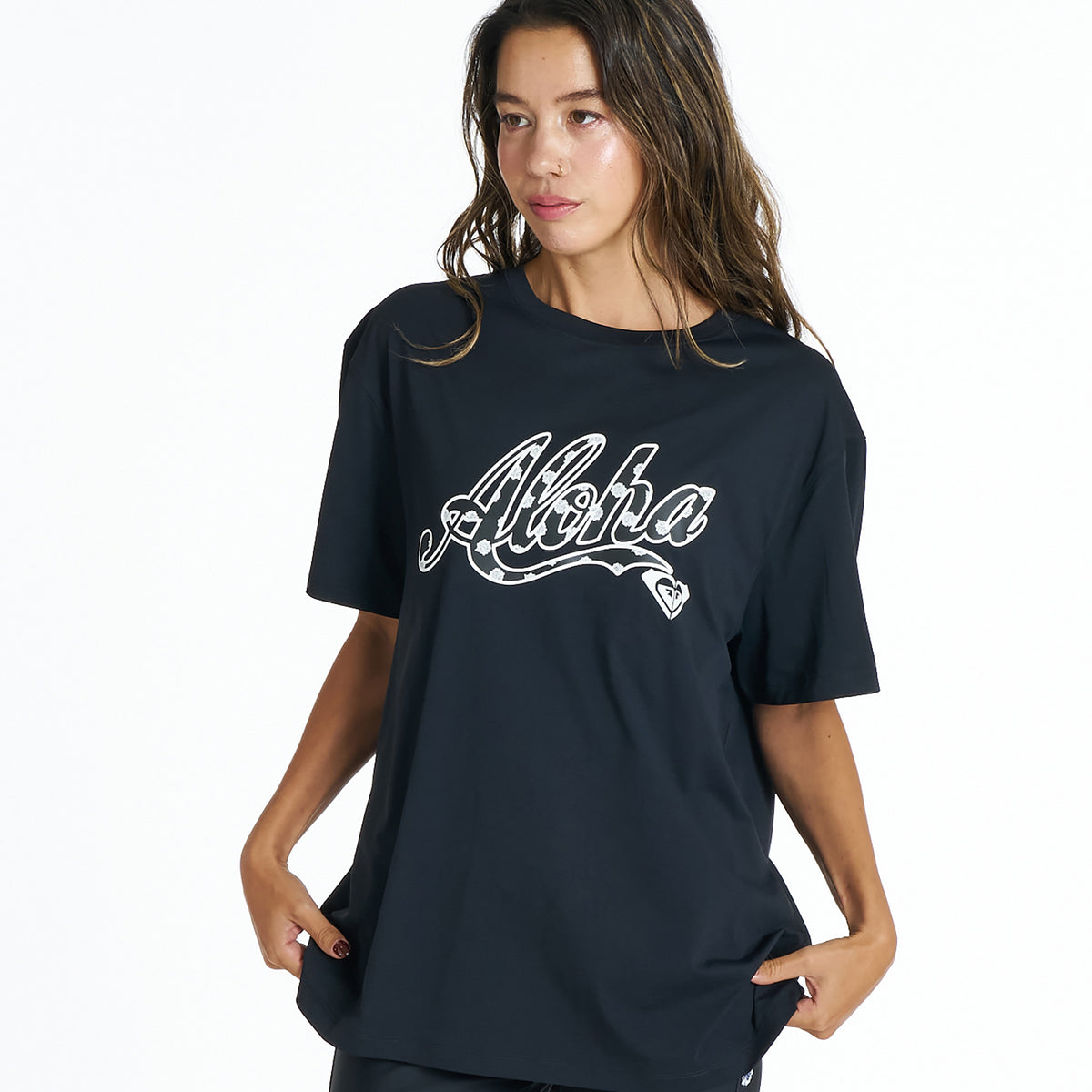 ROXY HIBISCUS COVE TEE ラッシュTシャツ /UVカット/EASY DRY 【2026年