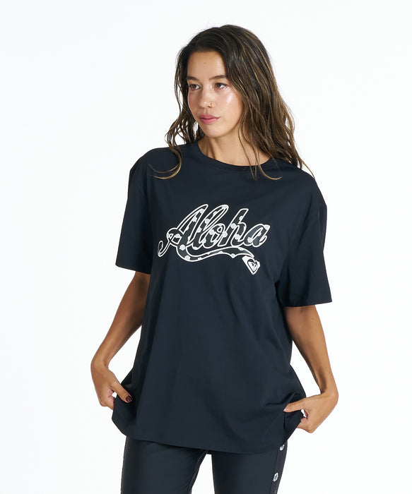 ROXY ウィメンズ HIBISCUS COVE TEE ラッシュガード 【2026年夏モデル】 BLK / L