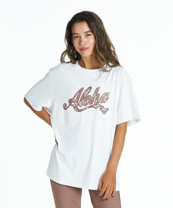 ROXY ウィメンズ HIBISCUS COVE TEE ラッシュガード 【2026年夏モデル】 WHT / L