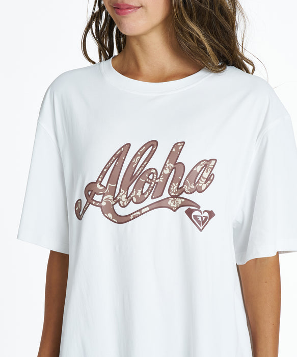 ROXY ウィメンズ HIBISCUS COVE TEE ラッシュガード 【2026年夏モデル】 WHT / L