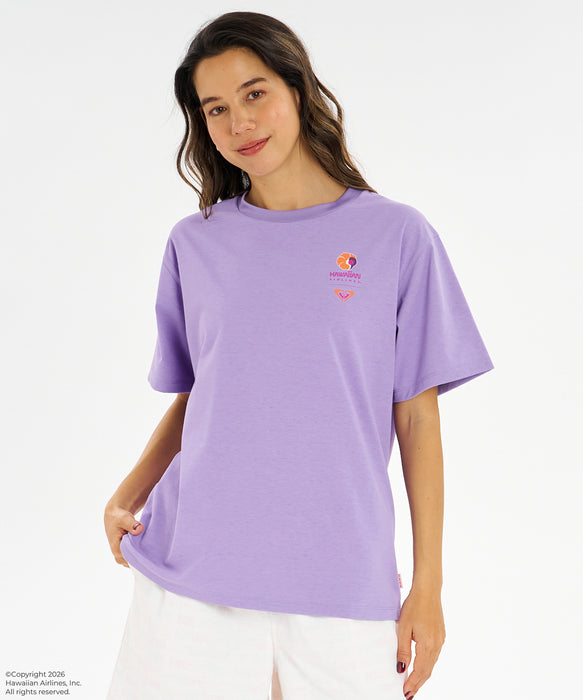 ROXY x HAWAIIAN AIRLINES】TEE ラッシュTシャツ /UVカット/EASY DRY