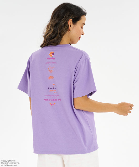 【ROXY x HAWAIIAN AIRLINES】TEE ラッシュTシャツ /UVカット/EASY DRY/接触冷感 ＜2026年夏モデル＞