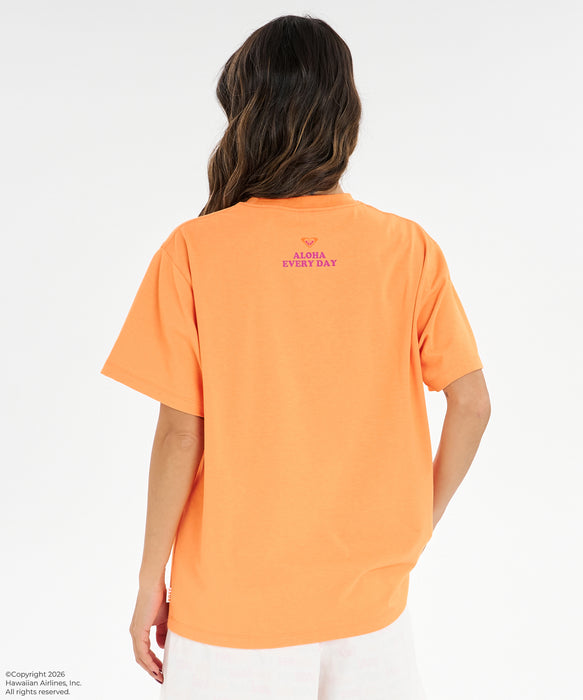 【ROXY x HAWAIIAN AIRLINES】TEE ラッシュTシャツ /UVカット/EASY DRY/接触冷感 ＜2026年夏モデル＞