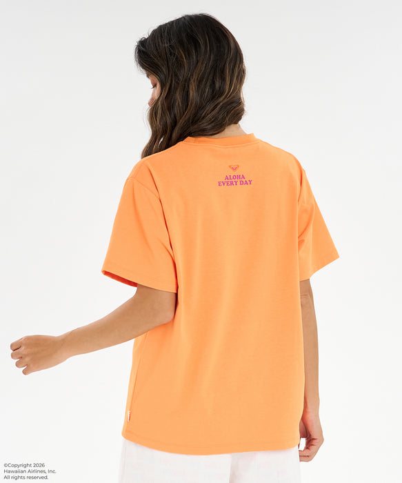 【ROXY x HAWAIIAN AIRLINES】TEE ラッシュTシャツ /UVカット/EASY DRY/接触冷感 ＜2026年夏モデル＞