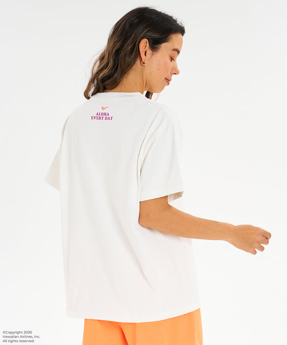 【ROXY x HAWAIIAN AIRLINES】TEE ラッシュTシャツ /UVカット/EASY DRY/接触冷感 ＜2026年夏モデル＞
