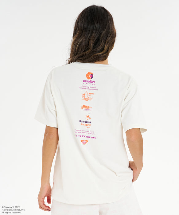 【ROXY x HAWAIIAN AIRLINES】TEE ラッシュTシャツ /UVカット/EASY DRY/接触冷感 ＜2026年夏モデル＞