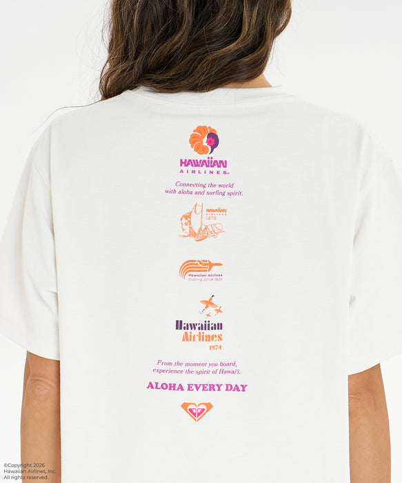 【ROXY x HAWAIIAN AIRLINES】TEE ラッシュTシャツ /UVカット/EASY DRY/接触冷感 ＜2026年夏モデル＞