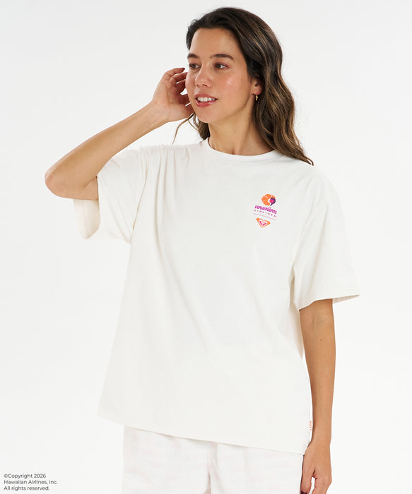 【ROXY x HAWAIIAN AIRLINES】TEE ラッシュTシャツ /UVカット/EASY DRY/接触冷感 ＜2026年夏モデル＞