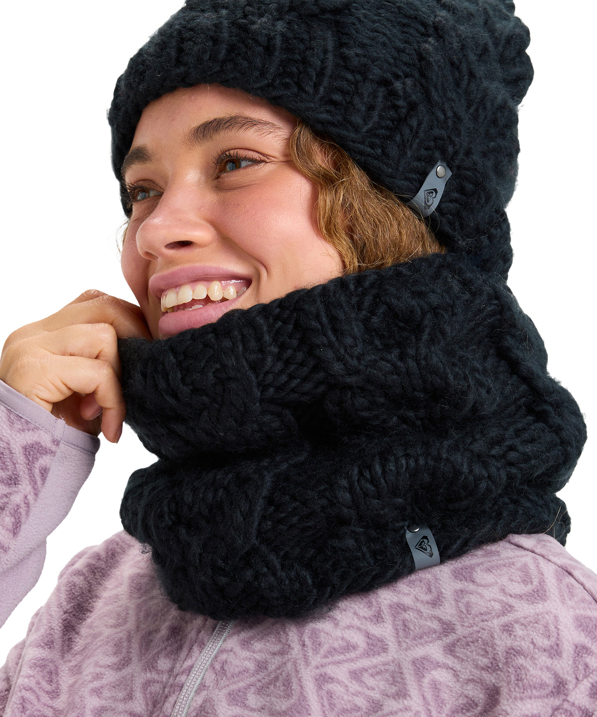 130 スキーウェア上下 ビーニー ネックウォーマー 全5点セット フリース OUTLET】ROXY ウィメンズ WINTER COLLAR ネックウォーマー 保湿
