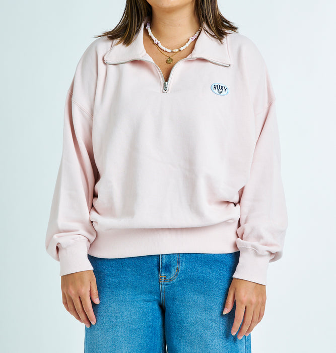 【OUTLET】Roxy RX HF ZIP ハーフジップ スウェット