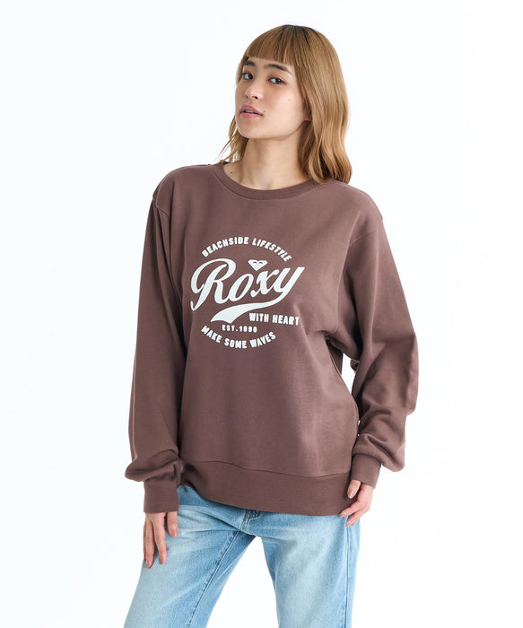 ROXY WITH HEART PULLOVER クルーネックスウェット トレーナー ミニ裏