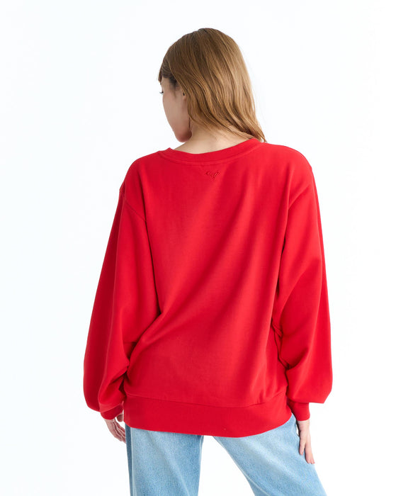 ROXY WITH HEART PULLOVER クルーネックスウェット トレーナー ミニ裏