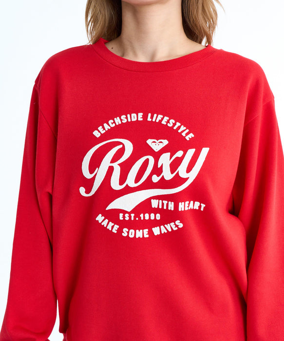 ROXY WITH HEART PULLOVER クルーネックスウェット トレーナー ミニ裏