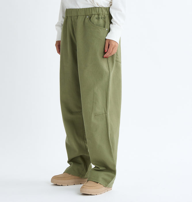 Roxy TAKE IT EASY PANTS ボーイフレンドフィットパンツ