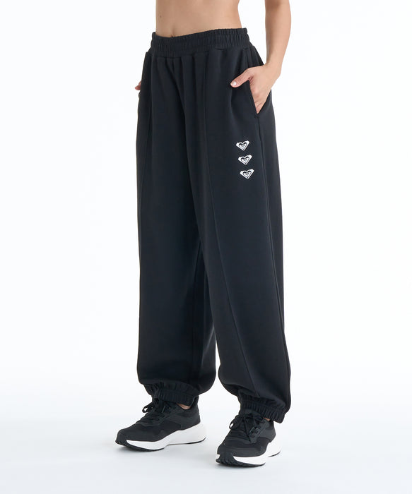 ROXY ウィメンズ FITNESS TRIPLE HEARTS PANTS ロングパンツ 【2026年春夏モデル】 BLK / L