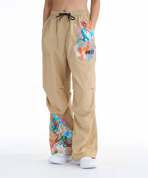 c*r様 値下げ！希少　レア　nu/ke ナイロンパンツ ROXY FITNESS FEEL THE SPARK PANTS ナイロンワッシャーパンツ/撥水