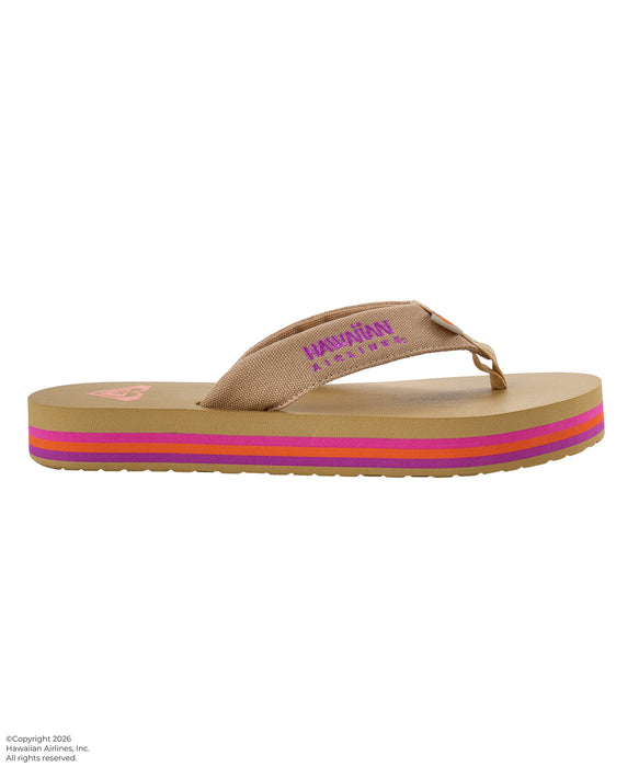【ROXY x HAWAIIAN AIRLINES】FLIP FLOP ポーチ付きビーチサンダル ＜2026年夏モデル＞