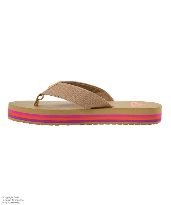 【ROXY x HAWAIIAN AIRLINES】FLIP FLOP ポーチ付きビーチサンダル ＜2026年夏モデル＞