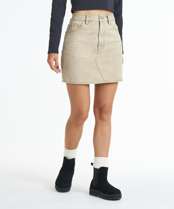 ROXY ウィメンズ TIDAL TWILL SKIRT スカート 【2026年秋冬モデル】 BEG / L