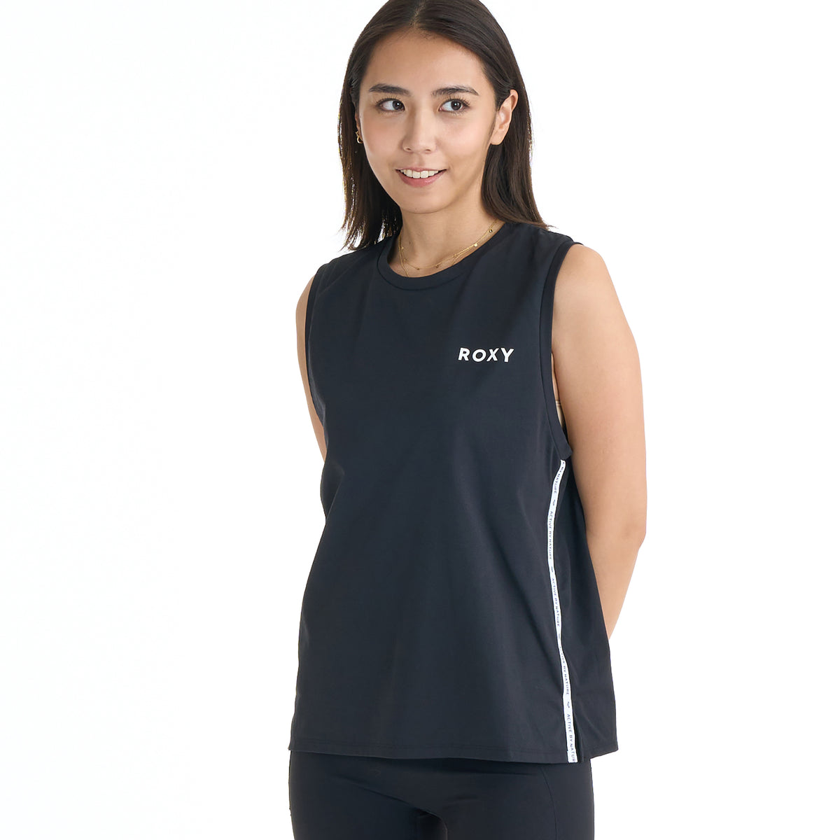 ROXY FITNESS BLOOM BRIGHT TANK シャリ感 ドライタッチ タンクトップ