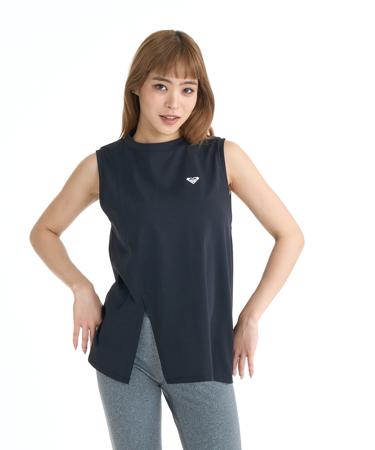 ROXY FITNESS STAY IN MOTION アシンメトリー コットンライク