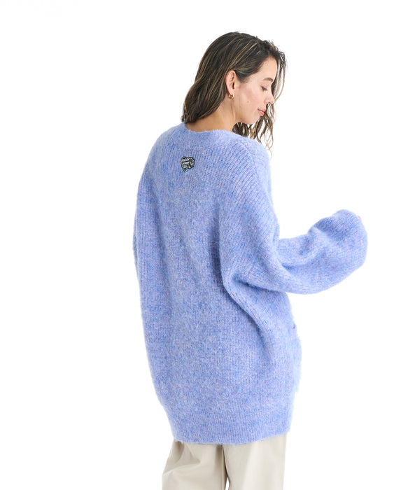 【candy..★】カーディガン、ライトブルー、ページ2枚まとめ テンセルカシミヤクルーネックカーディガン/ライトブルー | Factelier