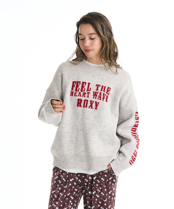 Roxy FEEL THE HEART WAVE ウィメンズ ライクジャカードセーター <2025FW CRUISERS>