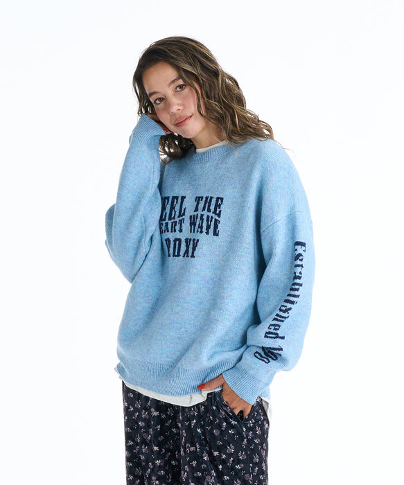 Roxy FEEL THE HEART WAVE ウィメンズ ライクジャカードセーター <2025FW CRUISERS>