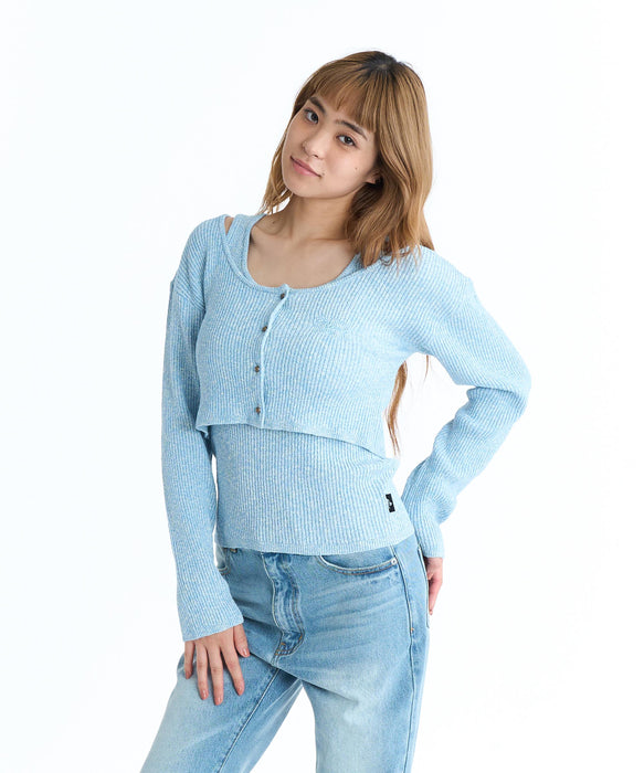 ROXY ウィメンズ COMING UP カーディガン・タンクトップセット 【2026