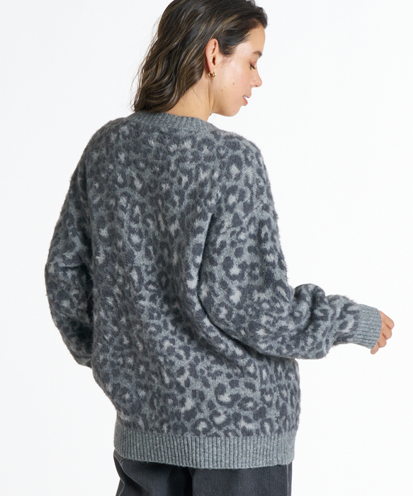 ROXY SHAG HEART Vネックシャギーカーディガン 【2026年秋冬モデル】