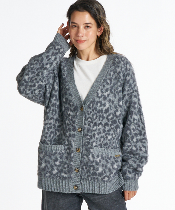 ROXY SHAG HEART Vネックシャギーカーディガン 【2026年秋冬モデル】