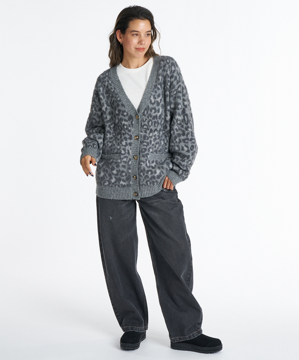 ROXY SHAG HEART Vネックシャギーカーディガン 【2026年秋冬モデル】
