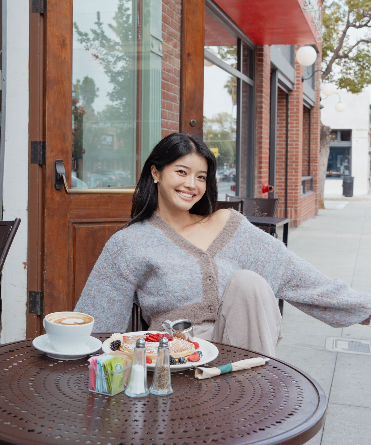 ROXY x NANAHA MIX KNIT CARDIGAN ミックスニットカーディガン 【2026