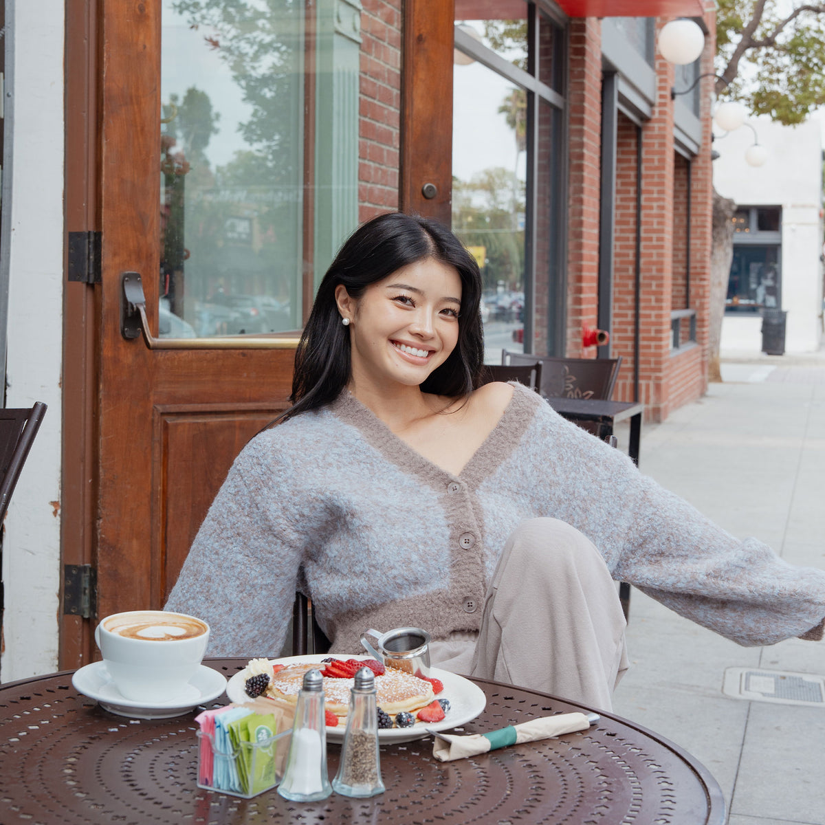 ROXY x NANAHA MIX KNIT CARDIGAN ミックスニットカーディガン 【2026