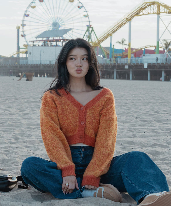 ROXY x NANAHA MIX KNIT CARDIGAN ミックスニットカーディガン 【2026年秋冬モデル】