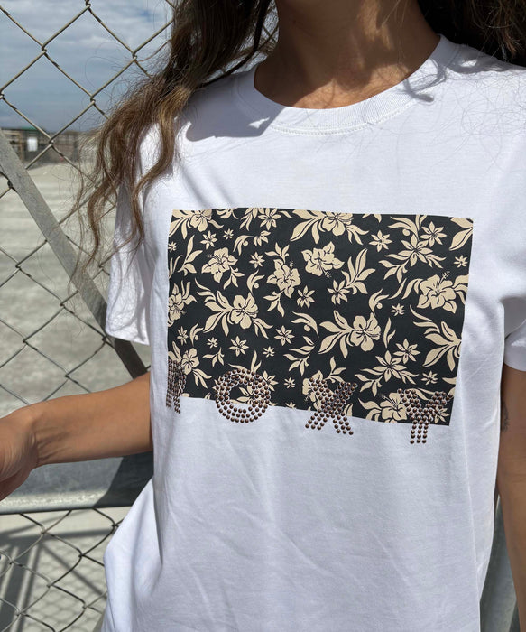 【OUTLET】Roxy HOT SUMMER ウィメンズ 半袖Tシャツ ボックスプリント スタッズロゴ 接触冷感