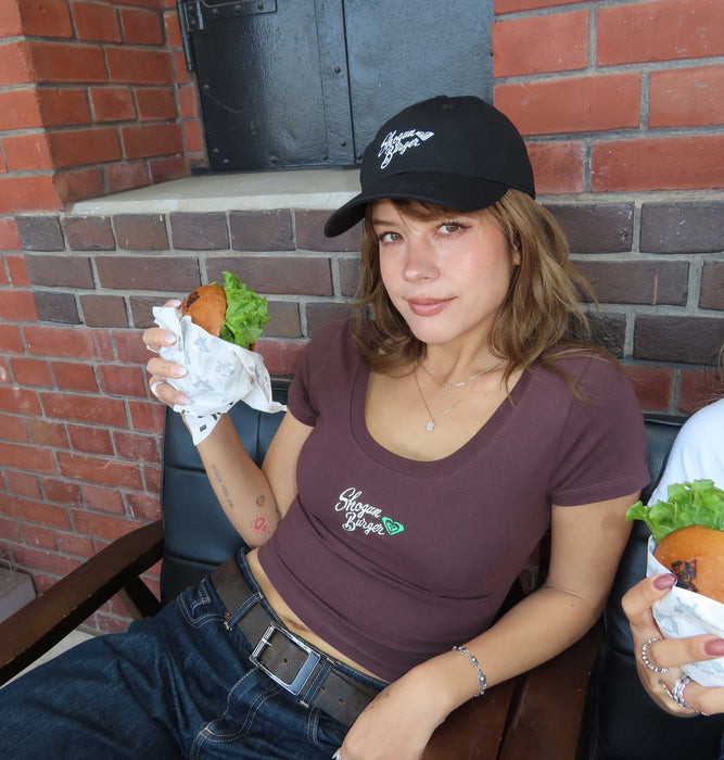 【OUTLET】【オンラインストア・直営店限定】ROXY ShogunBurger×ROXY MINI TEE ウィメンズ 半袖Tシャツ 丈短め <2025 ROXY x Shogun Burger COLLECTION>*