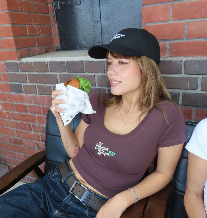 【OUTLET】【オンラインストア・直営店限定】ROXY ShogunBurger×ROXY MINI TEE ウィメンズ 半袖Tシャツ 丈短め <2025 ROXY x Shogun Burger COLLECTION>*