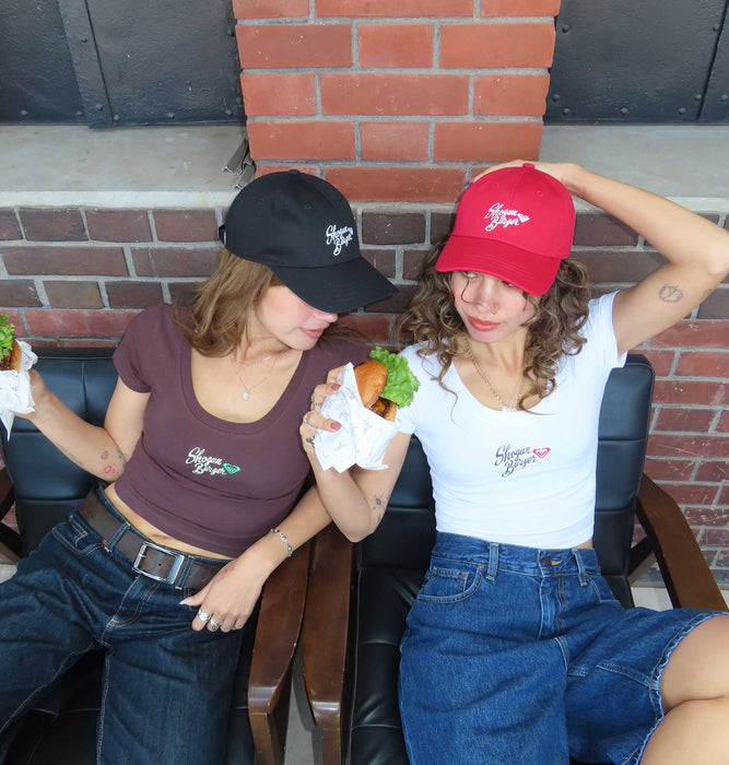 【OUTLET】【オンラインストア・直営店限定】ROXY ShogunBurger×ROXY MINI TEE ウィメンズ 半袖Tシャツ 丈短め <2025 ROXY x Shogun Burger COLLECTION>*