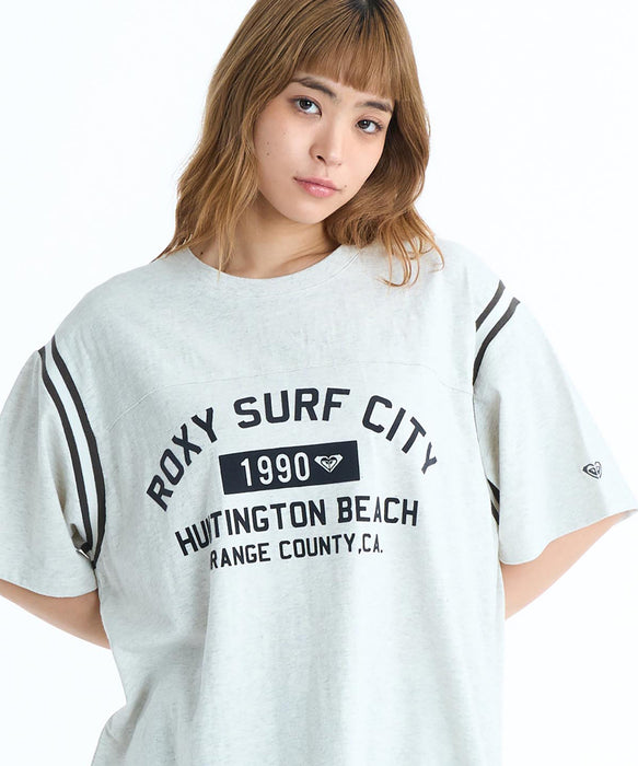 ROXY SURF CITY フロッキープリント 半袖Tシャツ 【2026年春夏モデル】