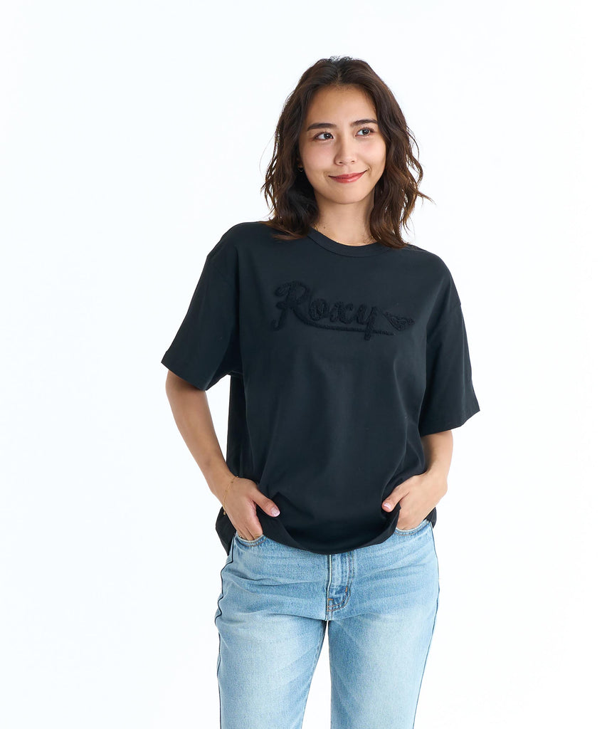 ROXY ALGAE サガラ刺繍ロゴ 半袖Tシャツ 【2026年春夏モデル】
