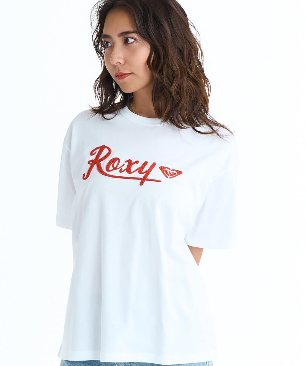 Kawaihae ロゴ Tシャツ Sサイズ ホワイト 男女兼用 ROXY ALGAE サガラ刺繍ロゴ 半袖Tシャツ 【2026年春夏モデル】