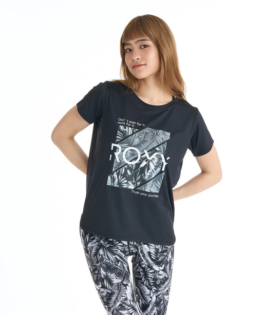 ROXY ウィメンズ FITNESS GLOW YOUR WAY S/S TE Tシャツ 【2026年春夏モデル】 BLK / L