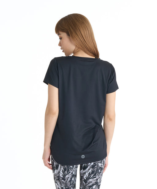 ROXY ウィメンズ FITNESS GLOW YOUR WAY S/S TE Tシャツ 【2026年春夏モデル】 BLK / L