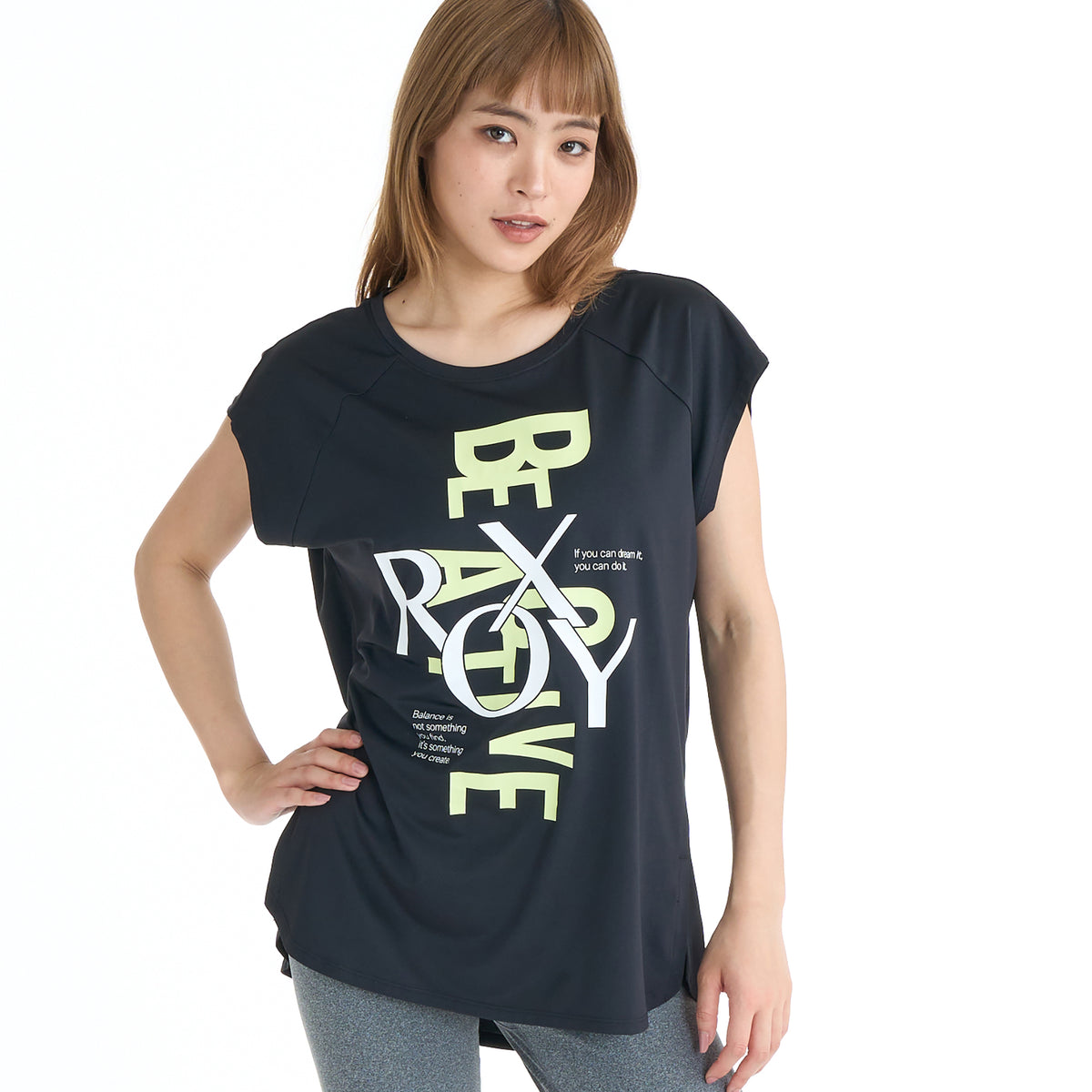 ROXY FITNESS OWN YOUR PACE Tシャツ /水陸両用/UVカット/Quik Dry