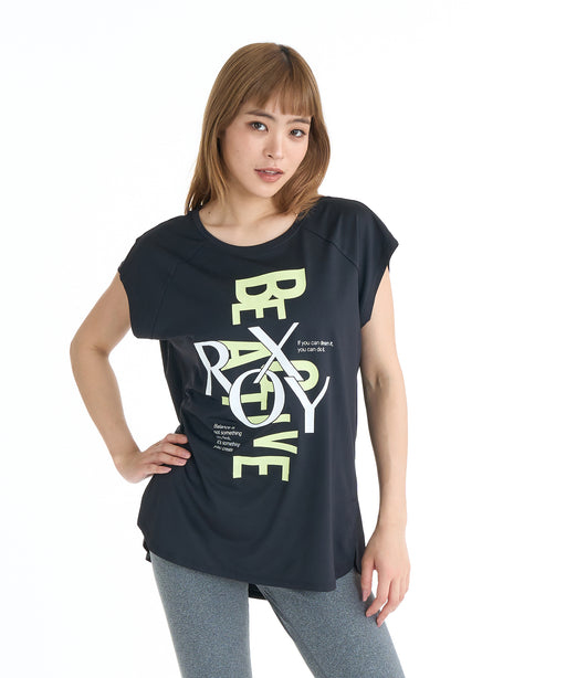 ROXY ウィメンズ FITNESS OWN YOUR PACE Tシャツ 【2026年春夏モデル】 BLK / L