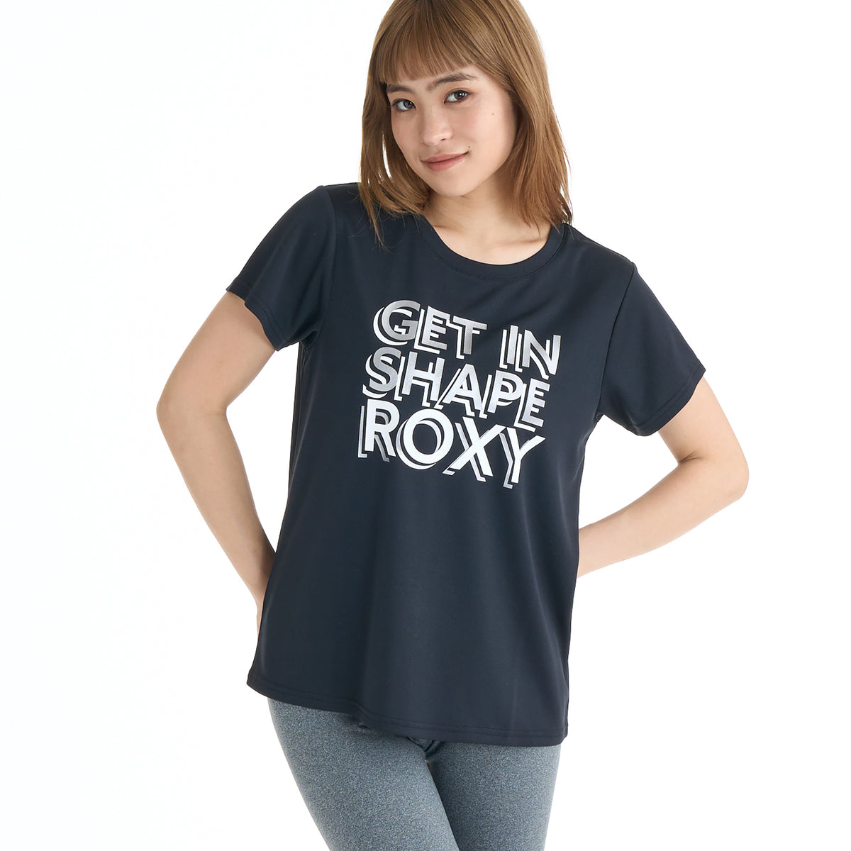 ROXY FITNESS STEP BY STEP Tシャツ /水陸両用/UVカット/Quik Dry