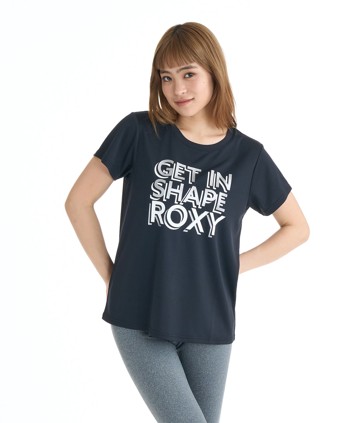 ROXY FITNESS STEP BY STEP Tシャツ /水陸両用/UVカット/Quik Dry