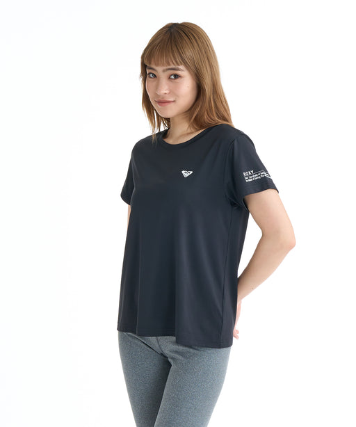 ROXY ウィメンズ FITNESS FLOW MODE Tシャツ 【2026年春夏モデル】 BLK / L
