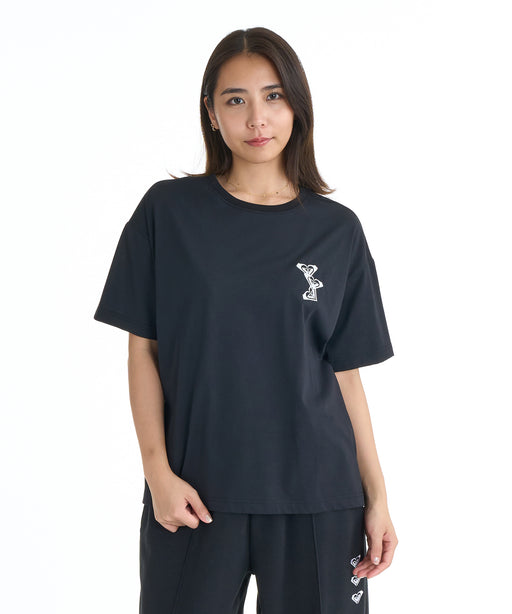 ROXY ウィメンズ FITNESS TRIPLE HEARTS S/S TE Tシャツ 【2026年春夏モデル】 BLK / L